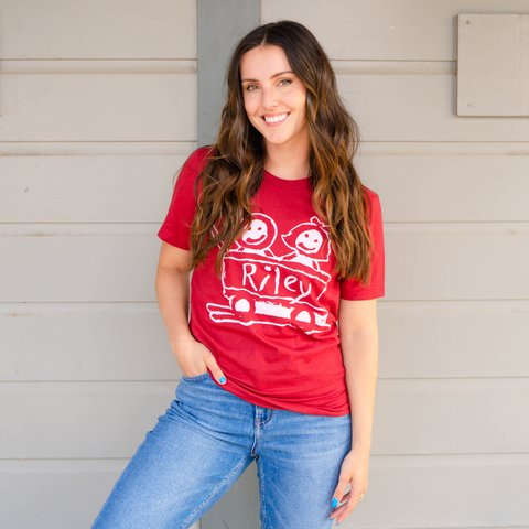 Riley Logo Tee Red