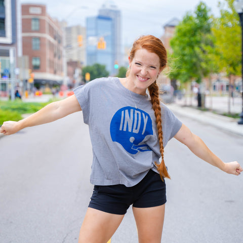 Indy Football Helmet Womens Relaxed Washed