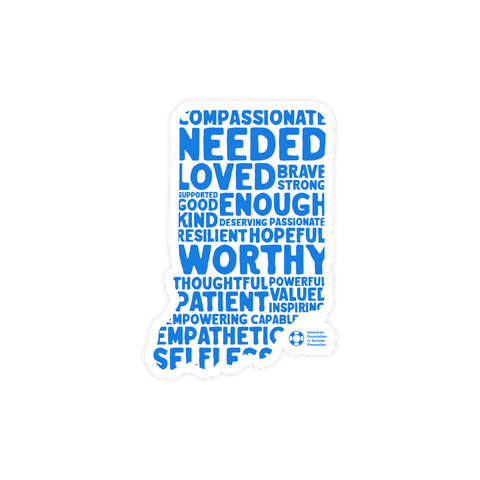 AFSP You Are A Work In Progress Sticker