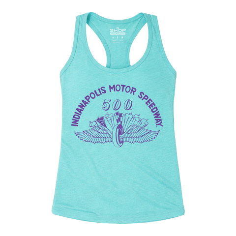 IMS Wing & Wheel Flags Retro Womens Racerback Tank