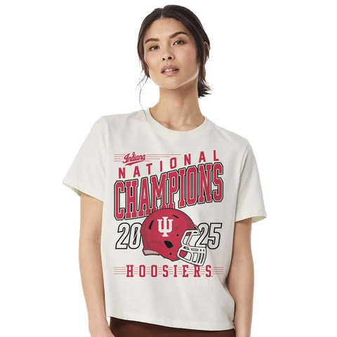 2025 Indiana National Football Champions Womens Boxy Tee