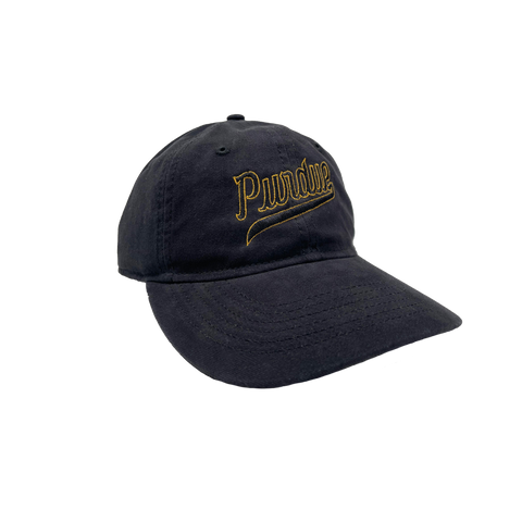Purdue Basketball Script Dad Hat Black