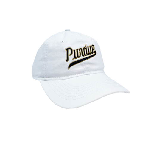 Purdue Basketball Script dad Hat White