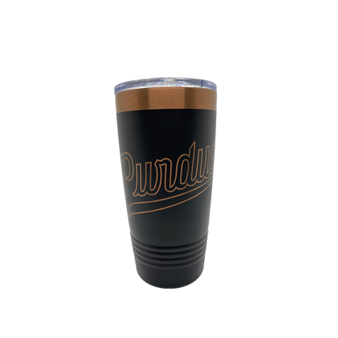 Purdue Basketball Script Rose Gold Tumbler