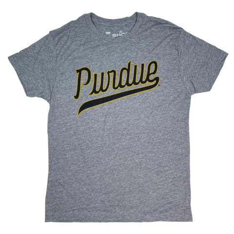 Purdue Basketball Script Grey