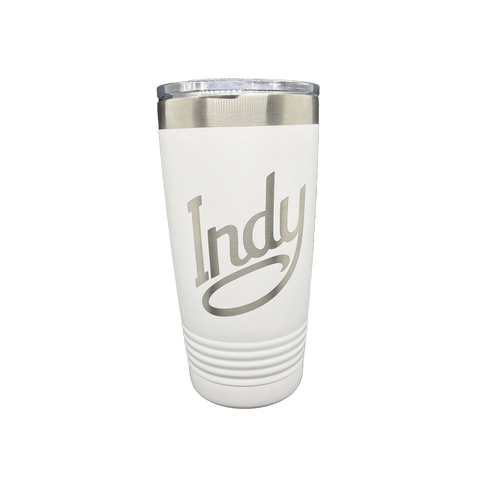 Visit Indy White Tumbler