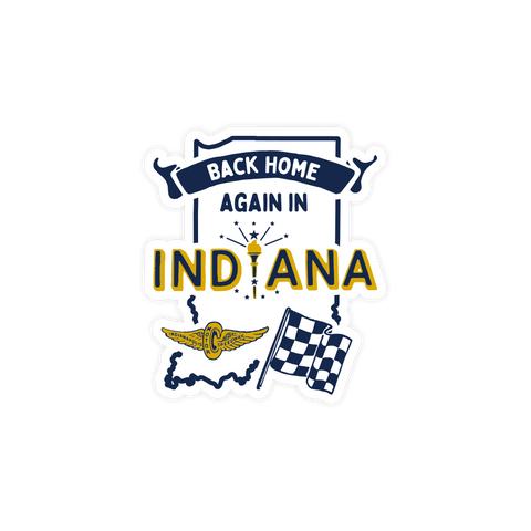 Back Home Again in Indiana Sticker