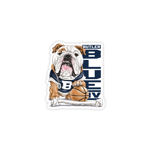 Butler Blue IV Caricature Sticker