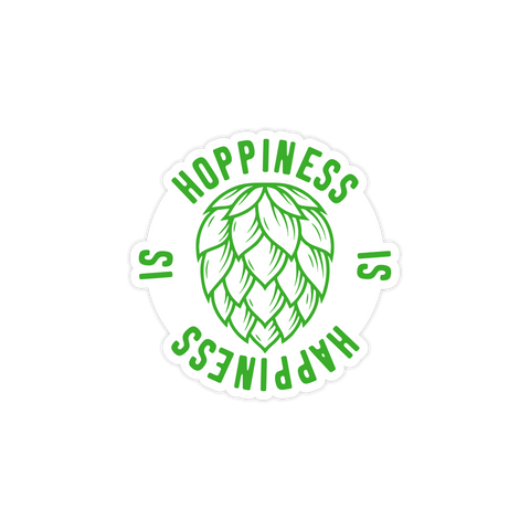 Hoppiness Is Happiness Sticker