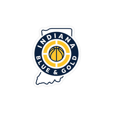 Blue & Gold Badge Sticker