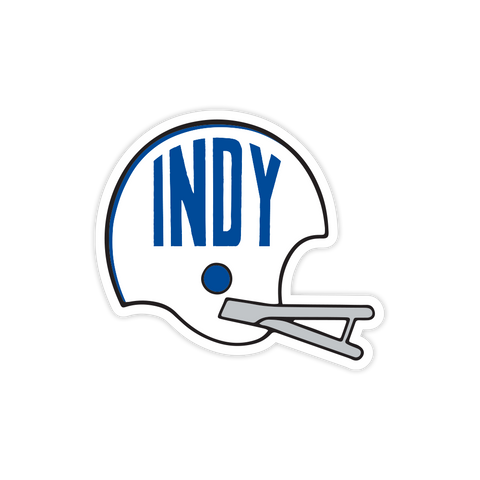 Indy Football Helmet 80s Sticker