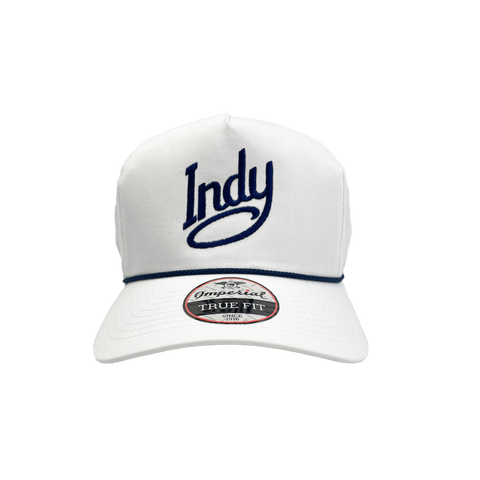 Visit Indy Rope Hat White/Navy