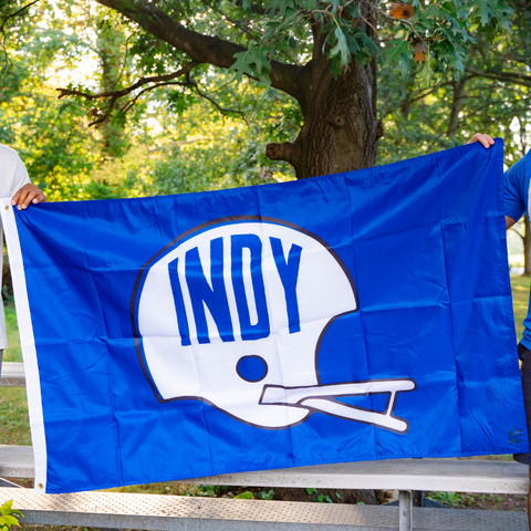 Indy Football Helmet 80's Flag