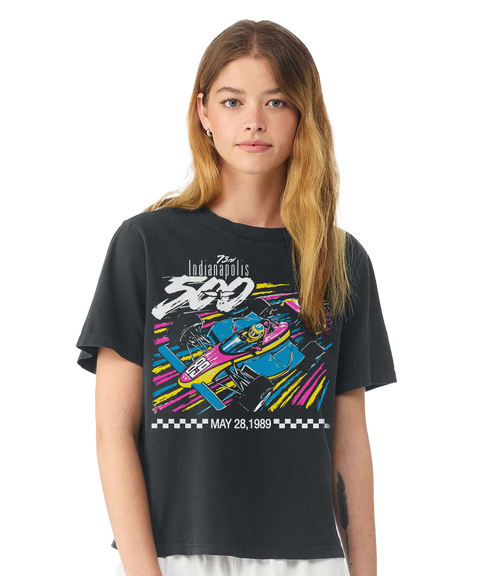 1989 Indy 500 Event Tee Womens Boxy