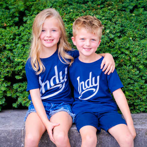 Boys navy online t shirt