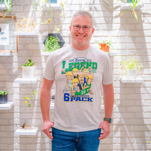 Larry Bird Caricature 6 Pack