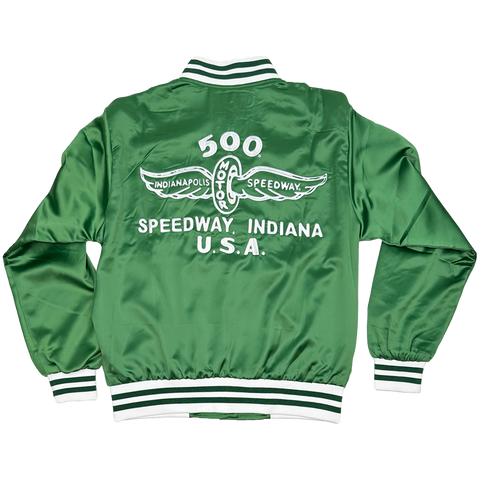500 Speedway Green Bomber Jacket