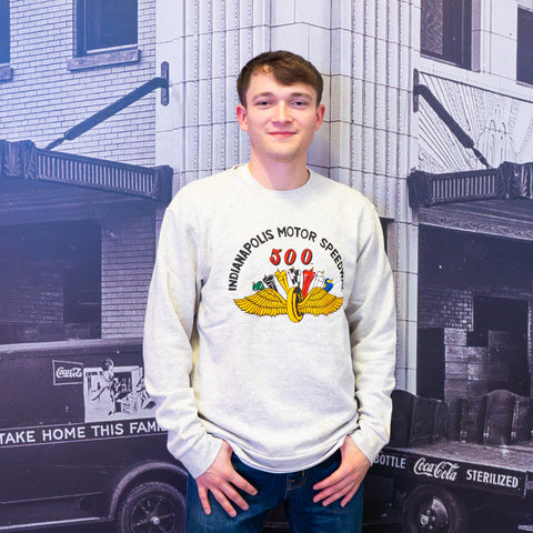 IMS Wing & Wheel Flags Retro Crewneck