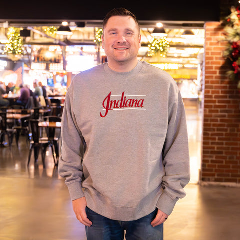 Indiana 90's Script Embroidered Crewneck