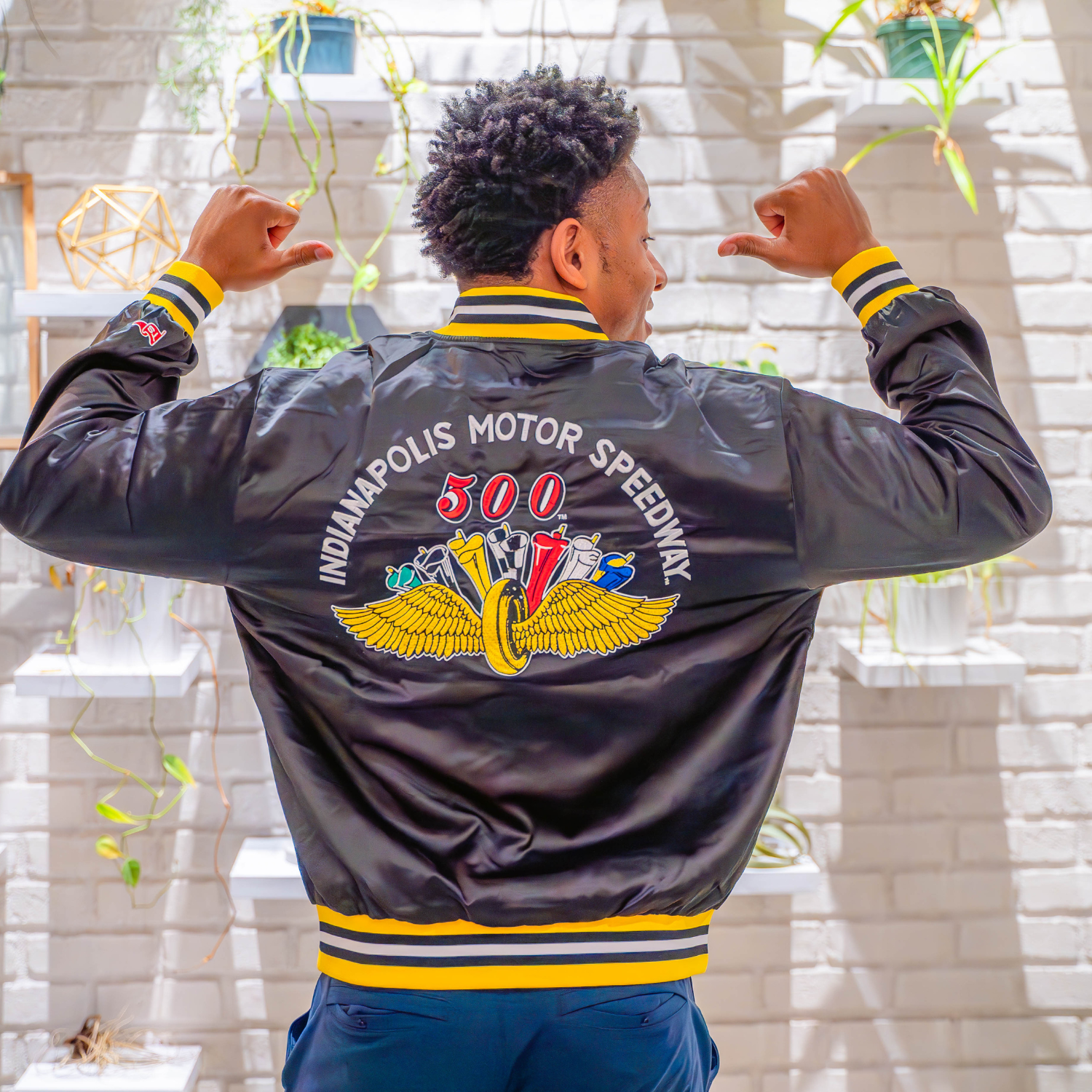 500 Speedway Green Bomber Jacket | Indianapolis 500 – The Shop Indy