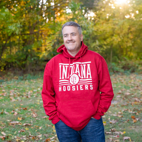 Indiana Hoosiers Dropshadow Crimson Hoodie