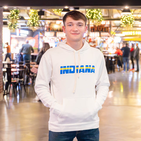 Indiana 80's Jersey White Hoodie