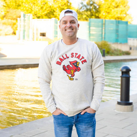 Ball State Vintage Charlie Oatmeal Crewneck