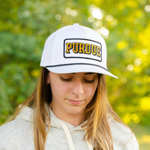 Purdue Dropshadow Patch Rope Hat