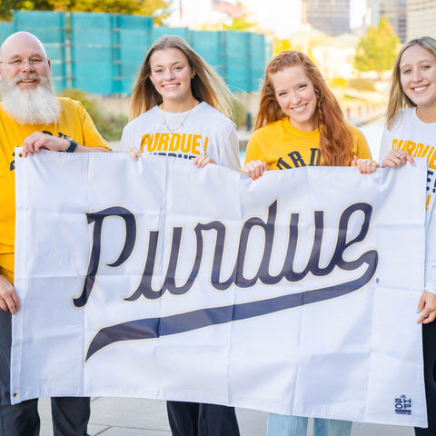 Purdue Basketball Script Flag