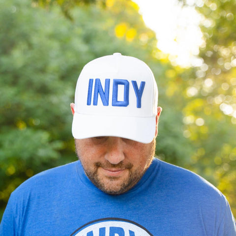 INDY Football Golf Hat White