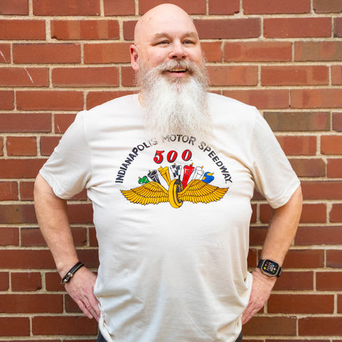 IMS Wing & Wheel Flags Retro Oatmeal