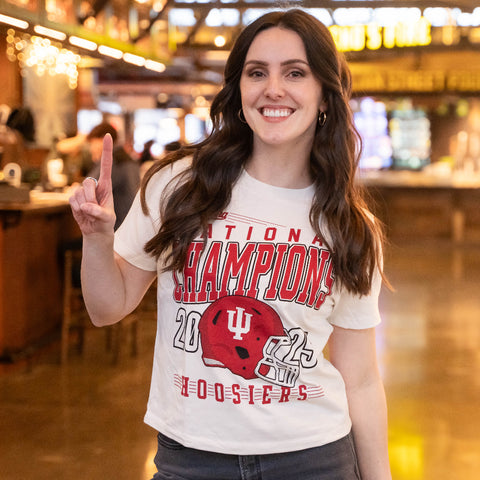 2025 Indiana National Football Champions Womens Boxy Tee