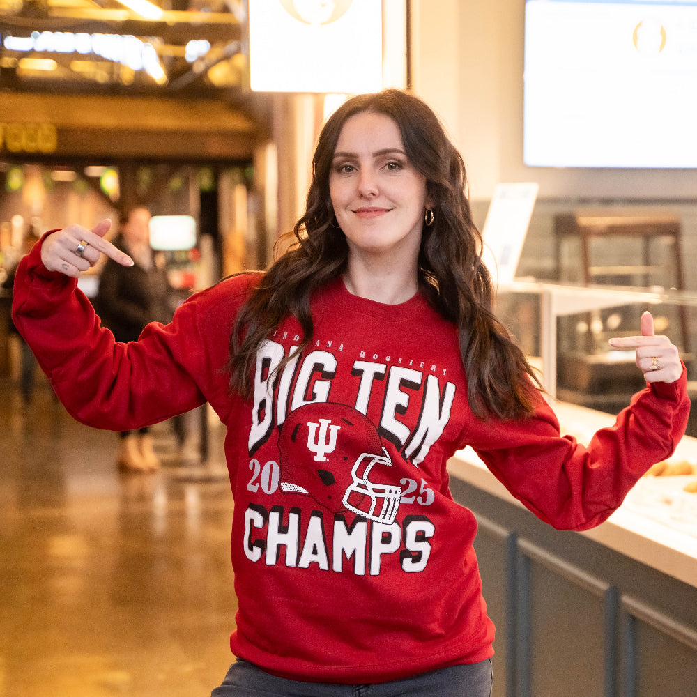 Indiana 2025 Big Ten Football Champs Crewneck Sweatshirt | Hoosiers