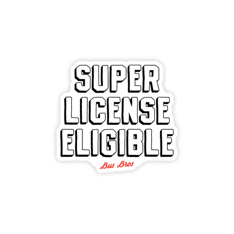 Super License Sticker