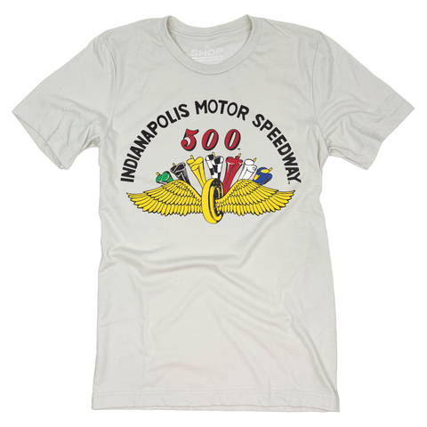 IMS Wing & Wheel Flags Retro Oatmeal