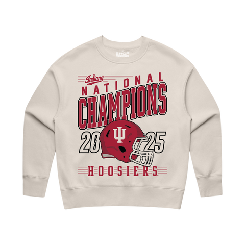 2025 Indiana National Football Champions Womens Relaxed Crewneck
