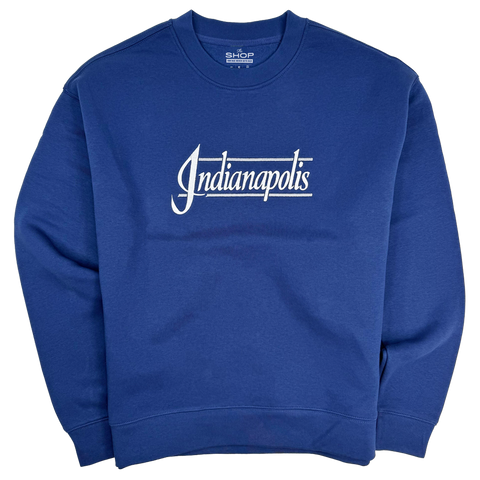 Indy Football 90's Script Embroidered Crewneck