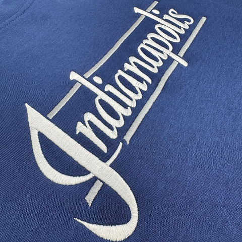 Indy Football 90's Script Embroidered Crewneck