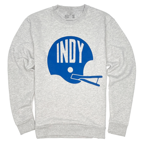 Indy Football Helmet 80's Crewneck