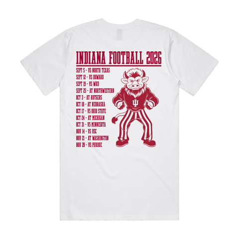 2026 Indiana Football Schedule Tee (Pre-Order)