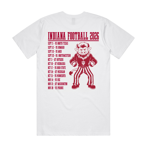 2026 Indiana Football Schedule Tee (Pre-Order)
