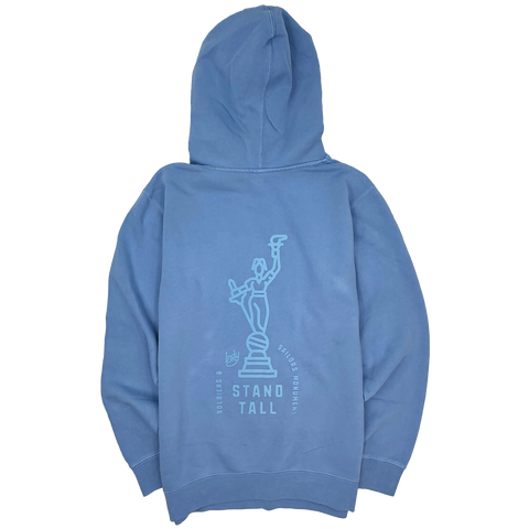Visit Indy Pigment Dyed Light Blue Hoodie