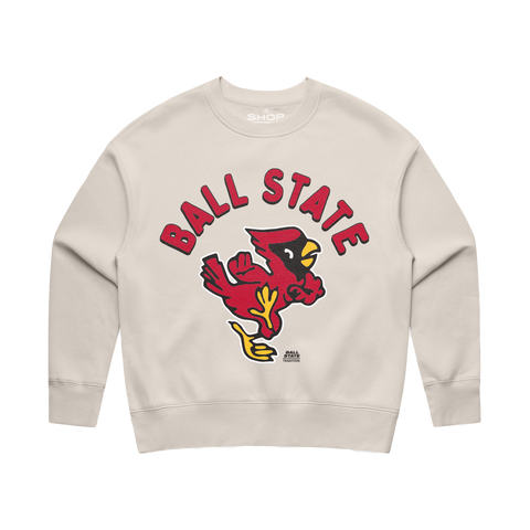 Ball State Vintage Charlie Womens Relaxed Crewneck