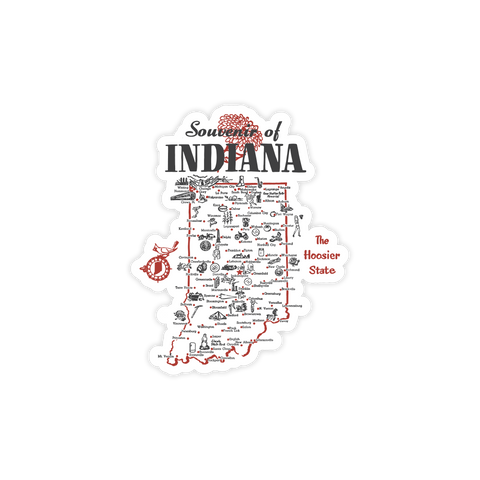 Souvenir Of Indiana Sticker