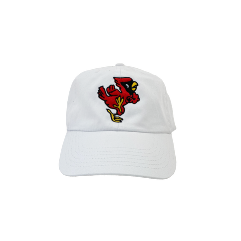 Ball State Vintage Charlie Cardinal White Dad Hat